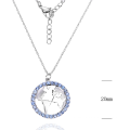 cz map design silver earrings jewelry sets necklace